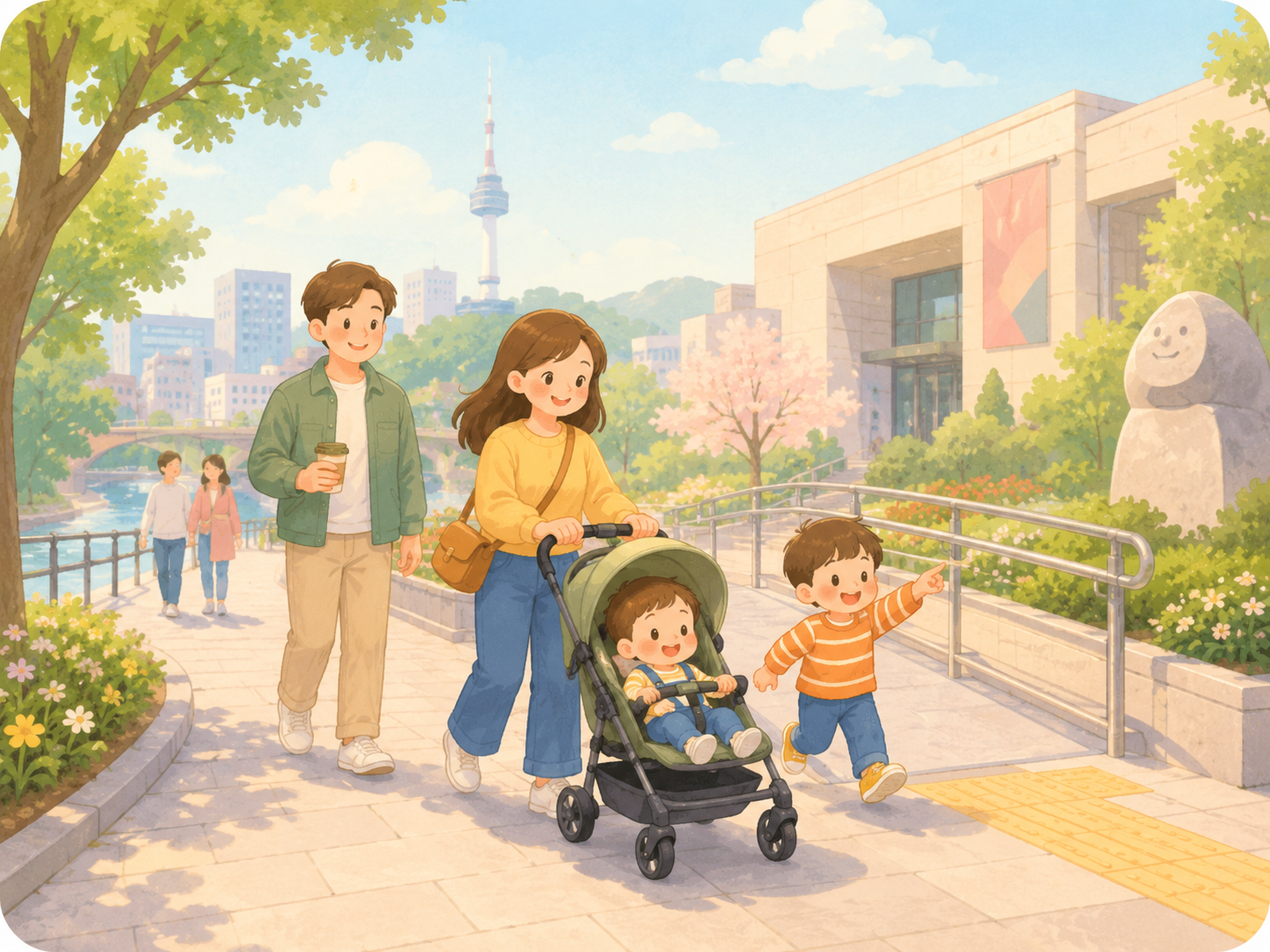 Illustration for Stroller-Friendly Places in Seoul