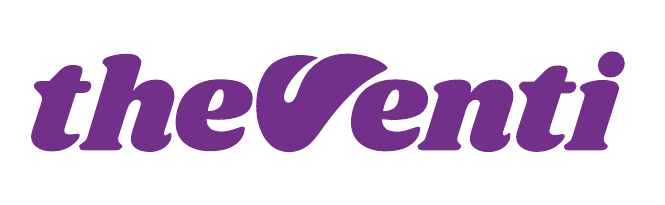 The Venti purple logo with a large capital V
