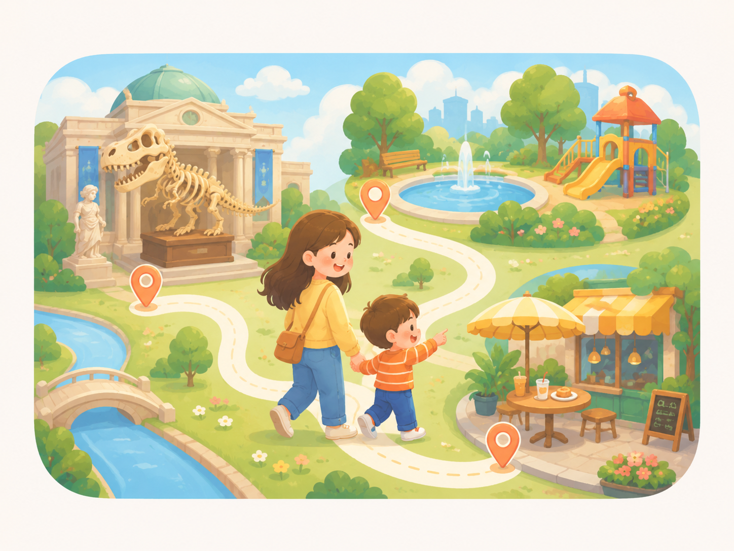 Half-day routes illustration